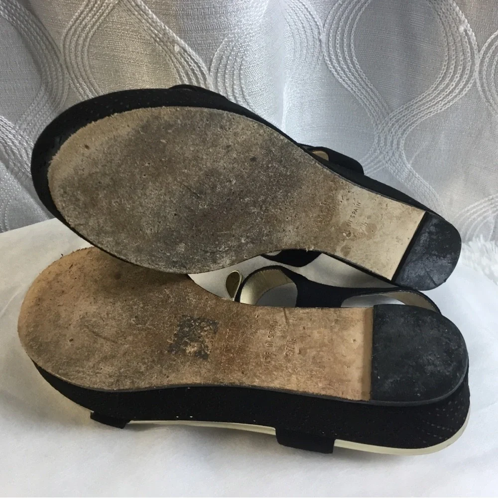 Jimmy Choo Women's Black & Gold Bow Sandals